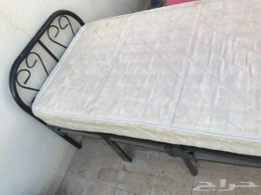 سرير حديدي قابل للطي مع المرتبه ( عدد 2 ) (image 1)