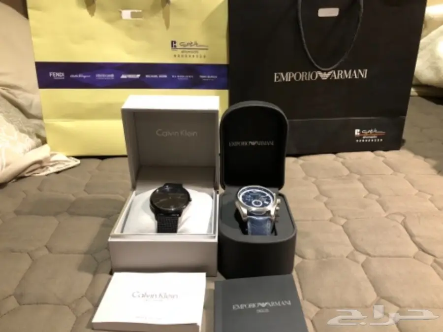 ساعة ارماني وساعة كلفن كلاين وارد الحميضي