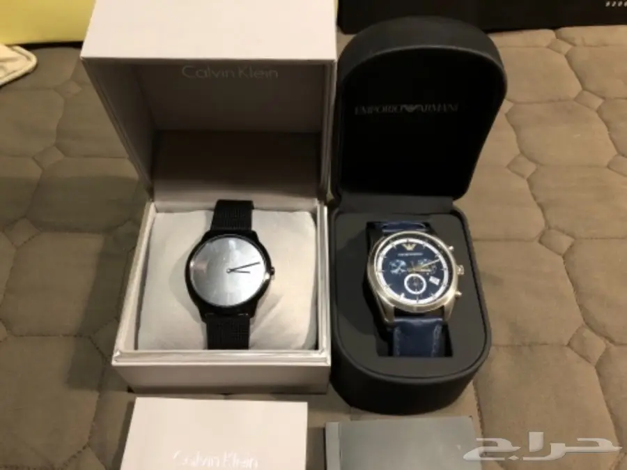 ساعة ارماني وساعة كلفن كلاين وارد الحميضي (image 1)