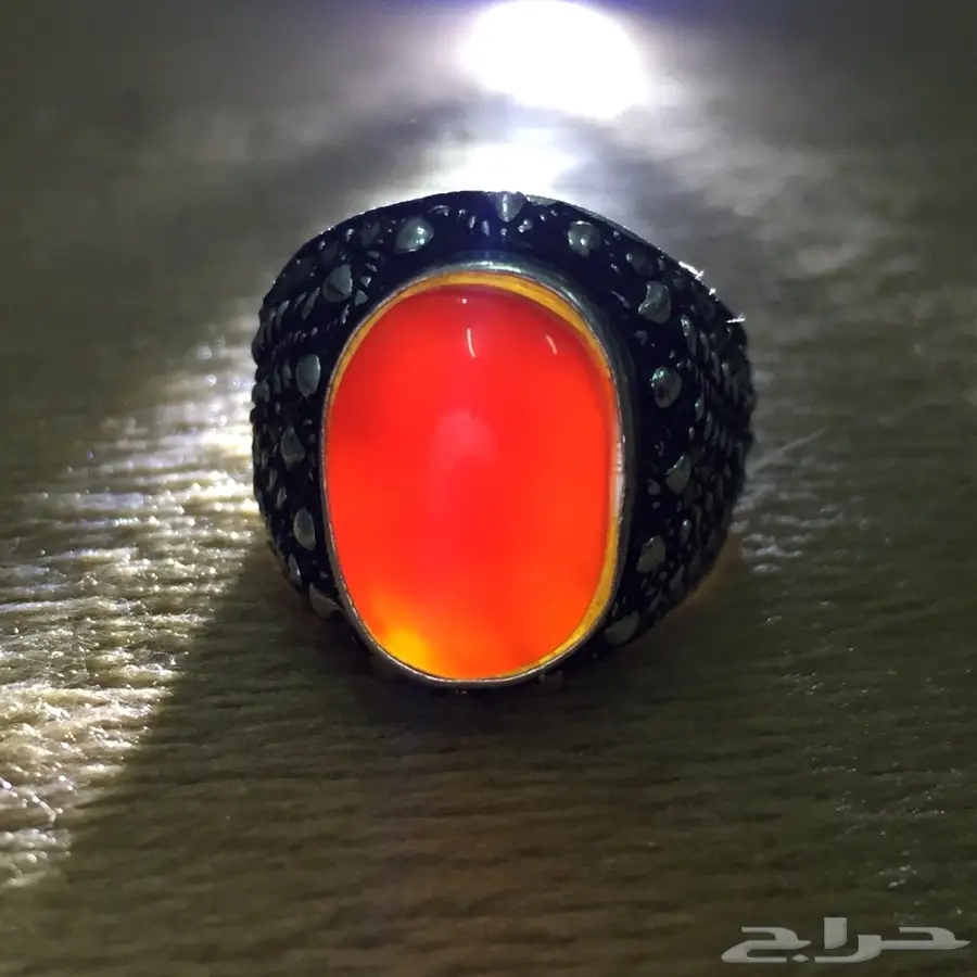 مزاد لمدة ساعتين فقط علي خاتم عقيق كبدي (image 4)
