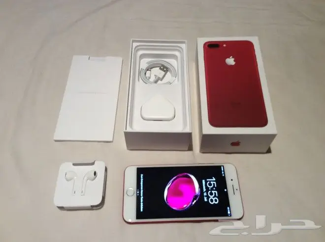 ايفون بلس 128 جيجا احمر للبدل مع ايفون اكس