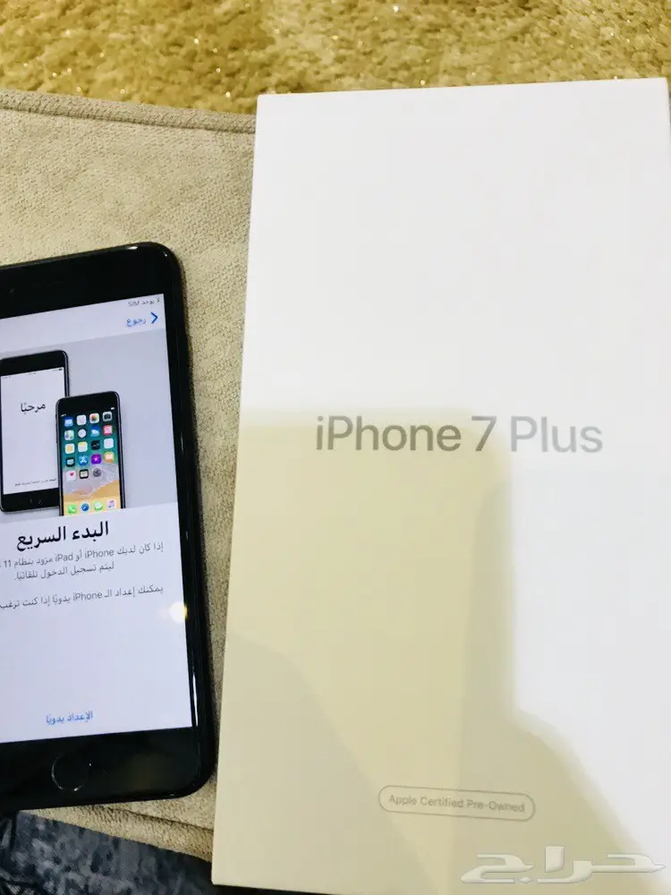 ايفون 7plus اسود نظيف جدا معاد تغليفه من ابل (image 6)