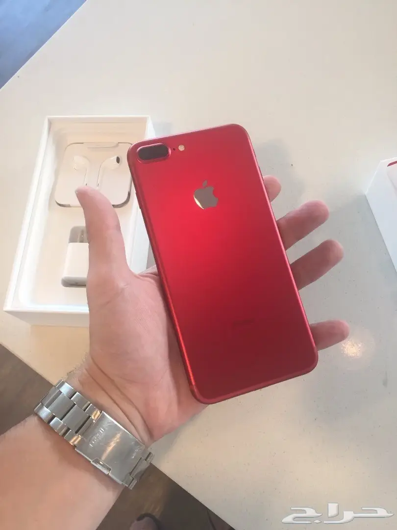 ايفون بلس 128 جيجا احمر للبدل مع ايفون اكس (image 1)