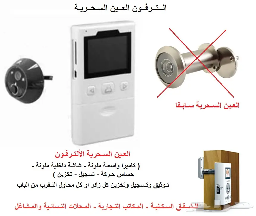 انترفون مرئي بديل العين السحرية - عرض خاص جدا (Image 1)