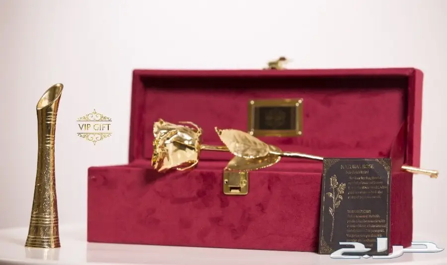 اجمل هدية لعام 2018 وردة طبيعية مطلية ذهب  (image 2)