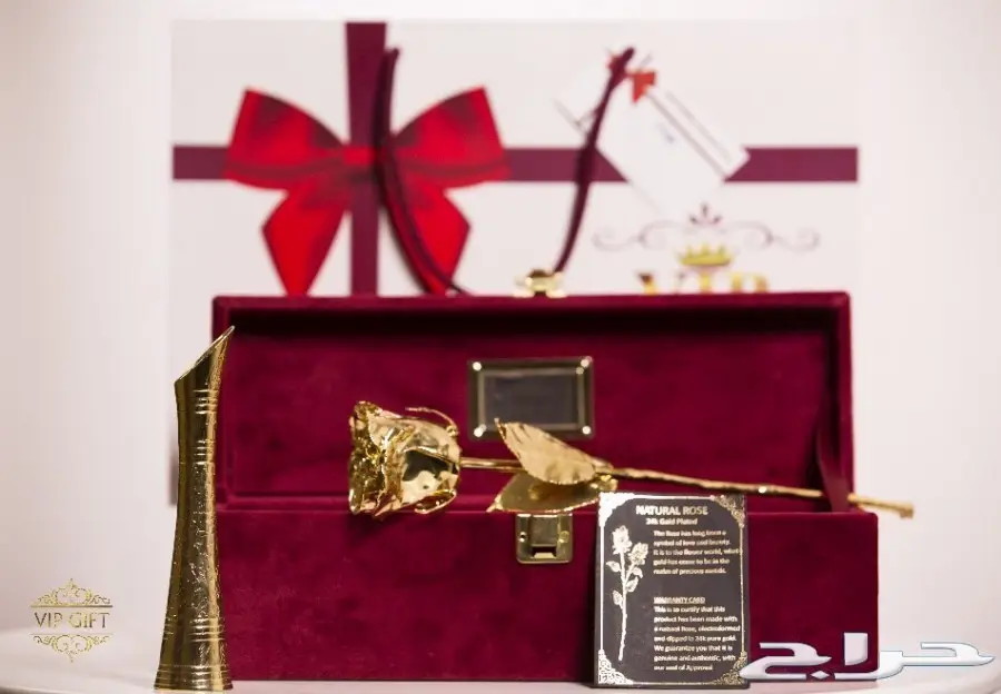 اجمل هدية لعام 2018 وردة طبيعية مطلية ذهب  (image 27)