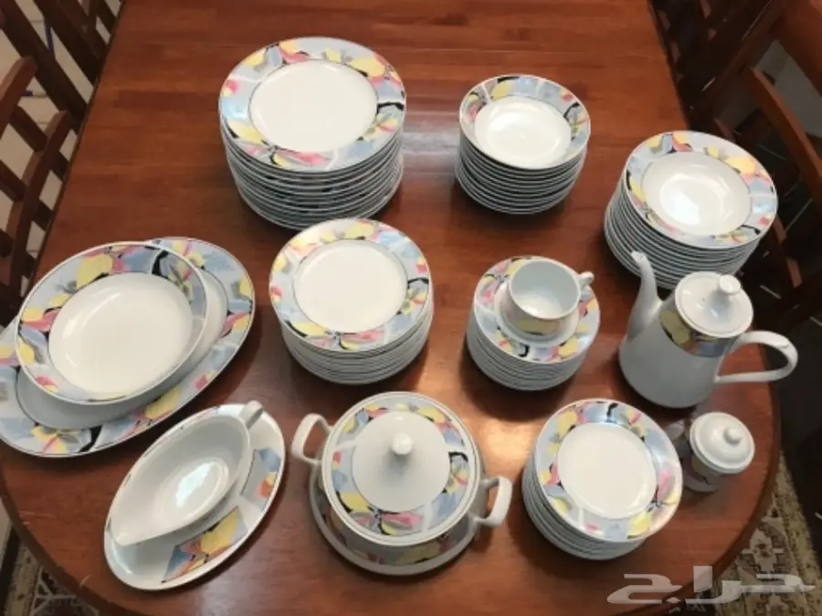 طقم سفرة برسولين صيني 94 قطعة