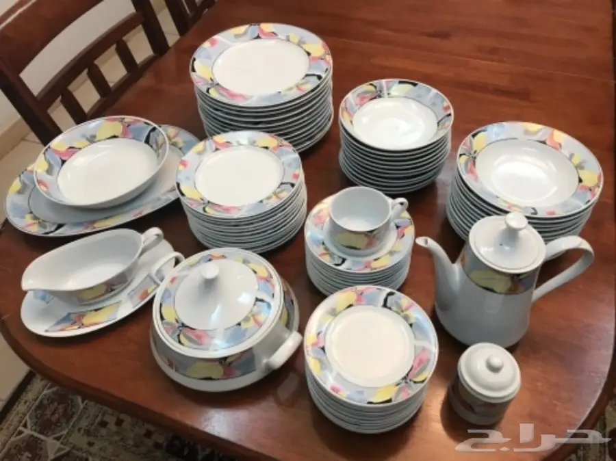 طقم سفرة برسولين صيني 94 قطعة (image 1)