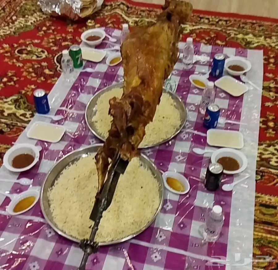 جديدنا خروف مشوي على الجمر 