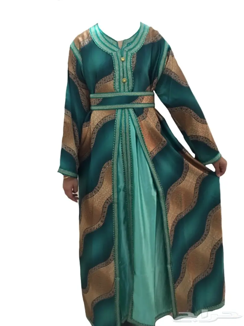 قفطان مغربي نسائي مقاس فري (image 5)