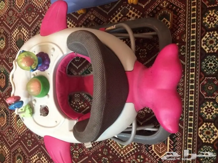 عربة أطفال عدد 2 وردي و سماوي  (image 1)