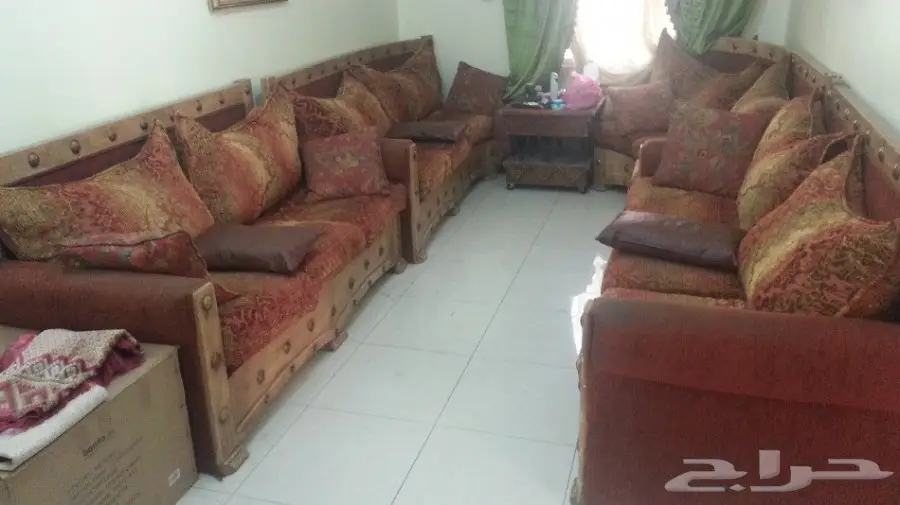 طقم كنب كلاسيك خرط حفر يدوي خشب زان روماني.. (image 2)