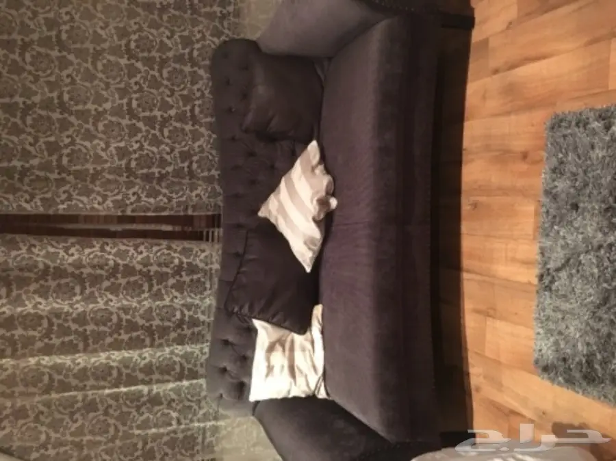 طقم كنبة أسود فاخر - 9 مقاعد