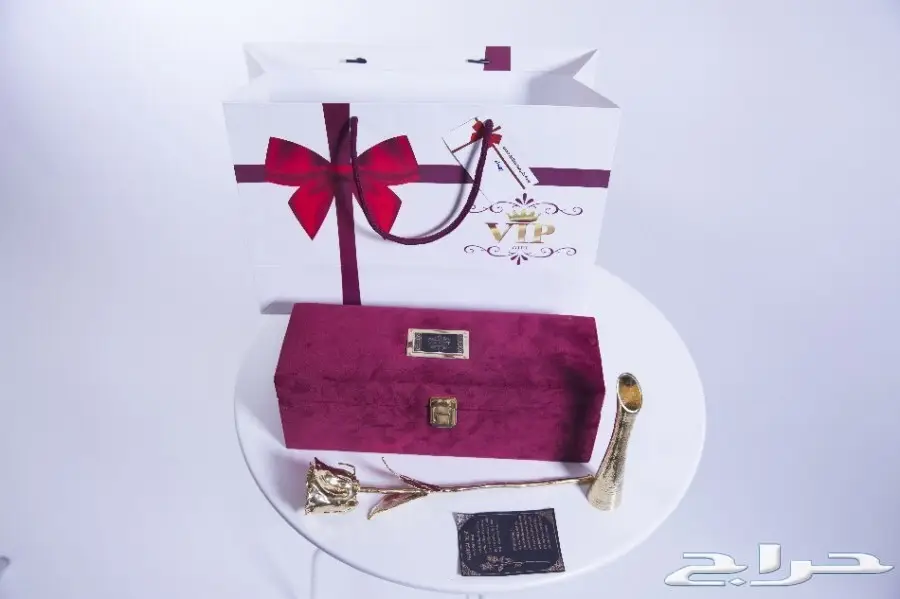اجمل الهدايا وردة طبيعية مطلية فضة وذهب VIP (image 18)