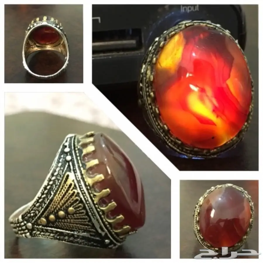 خواتم عقيق يماني طبيعي  (image 1)