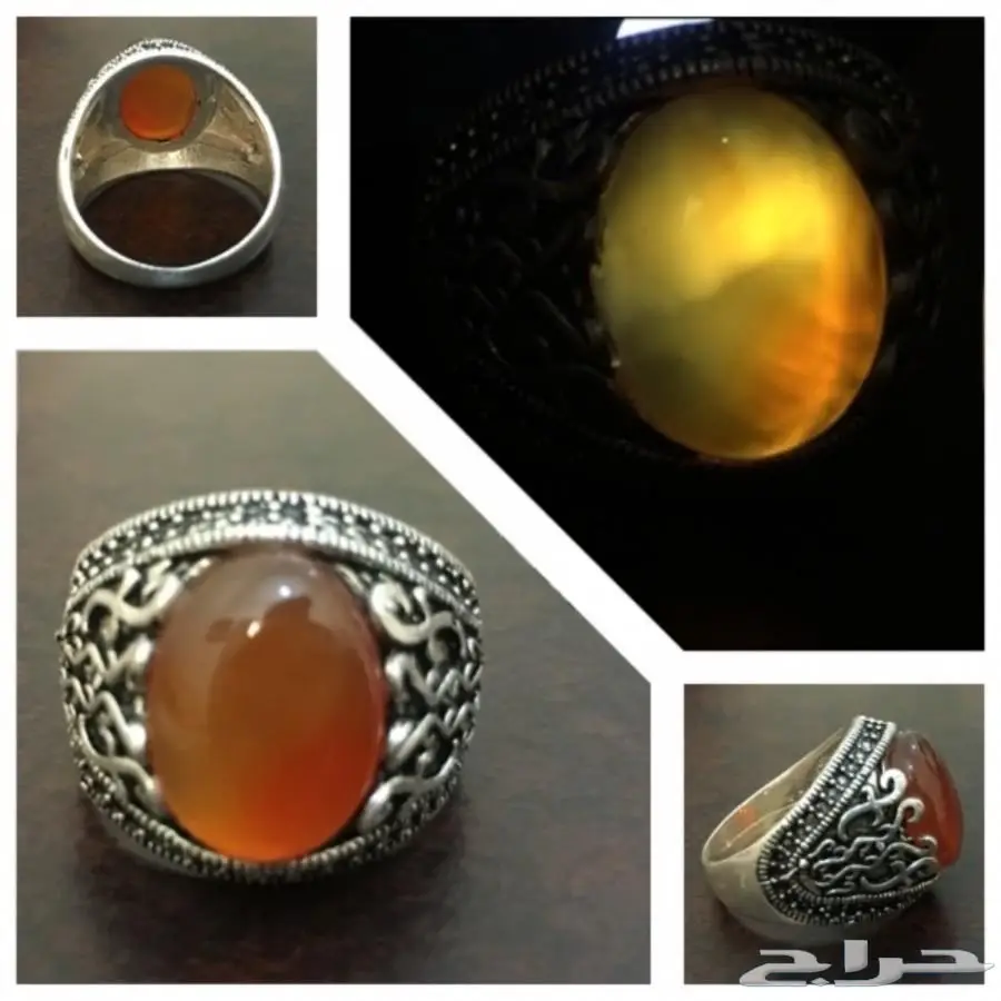 خواتم عقيق يماني طبيعي  (image 9)