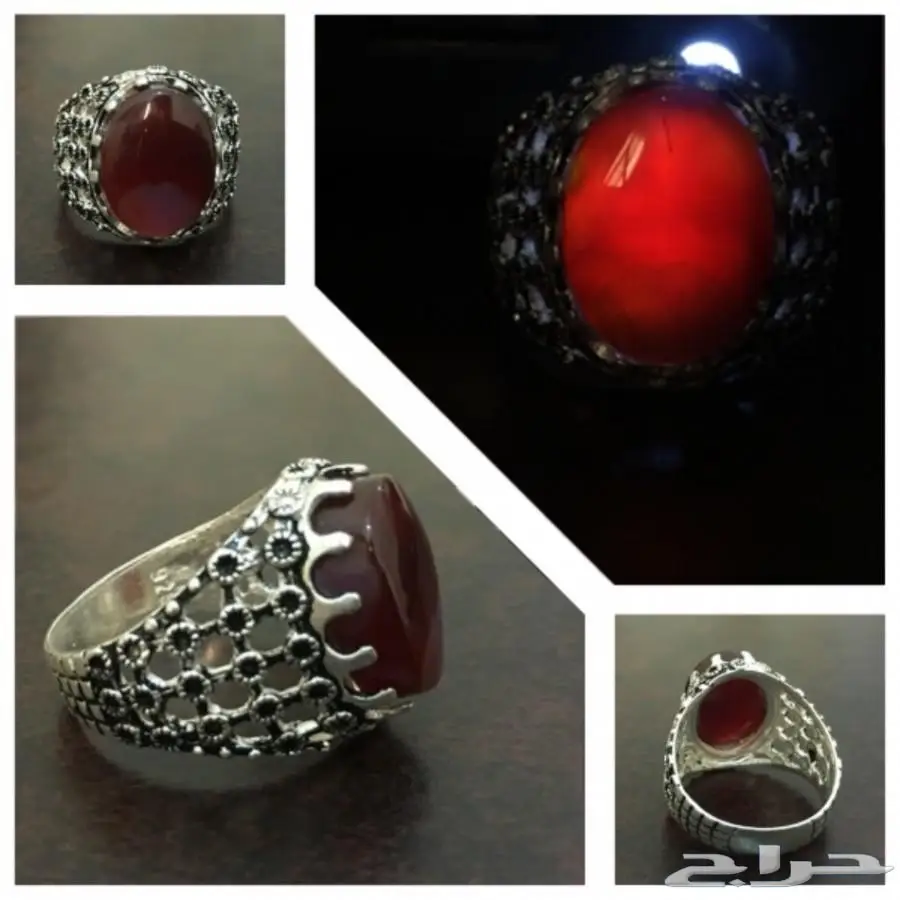 خواتم عقيق يماني طبيعي  (image 11)