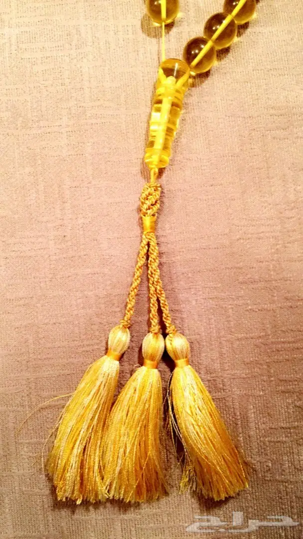 مزاد رقم(58)5ساعات مسباح كهرمان صافي حبه كبير (image 2)