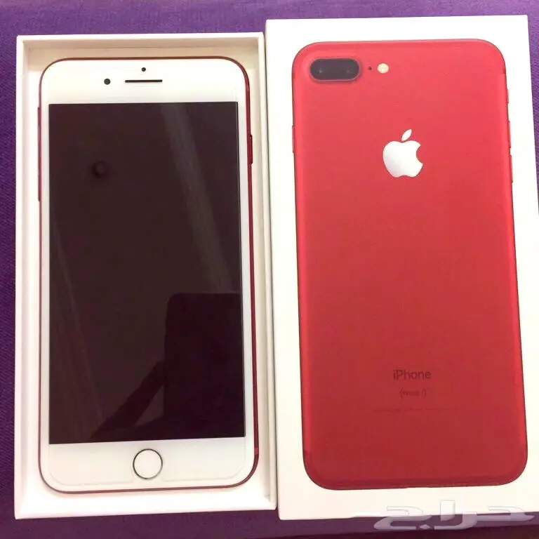 آيفون 7 بلس احمر 128 قيقا للبيع