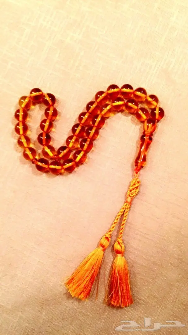 مزاد رقم(60)لمدة5 ساعات سبحه كهرمان برتقالي 