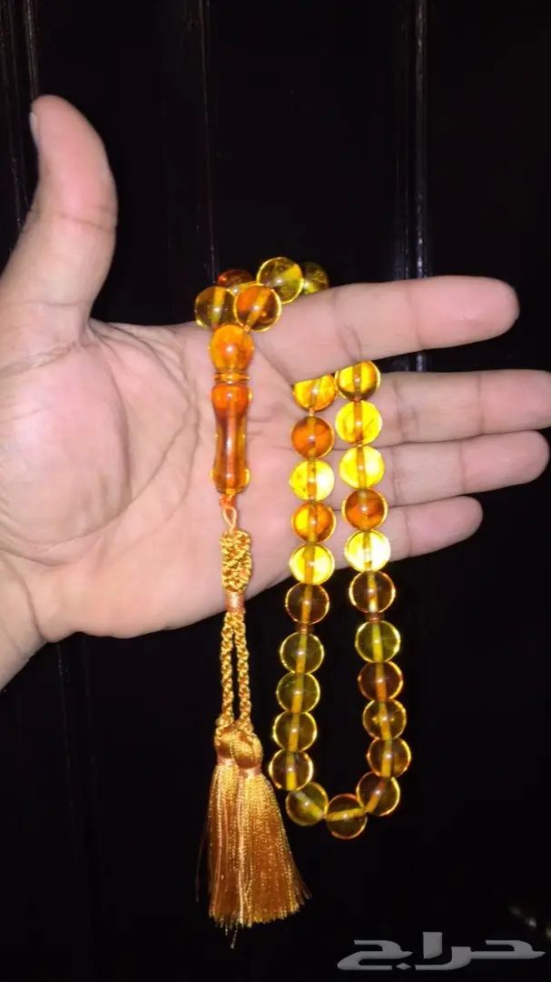 مزاد رقم(60)لمدة5 ساعات سبحه كهرمان برتقالي  (image 3)