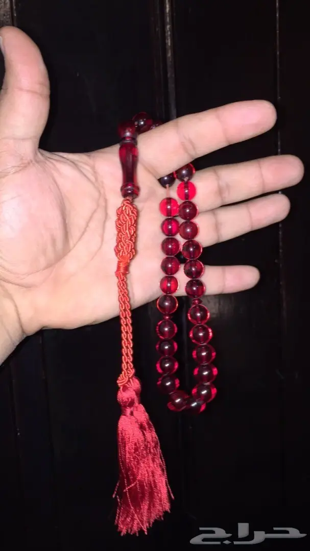 مزاد رقم(61)لمدة4 ساعات سبحه كهرمان احمر ناري (image 2)