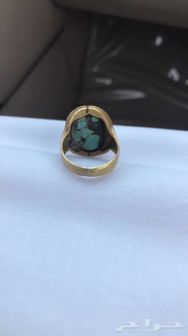 خاتم فيروز أصيل مع نحاس عالي الجودة (image 4)