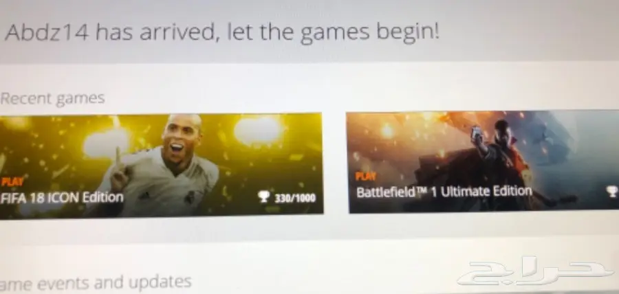 حساب orign للبيع FIFA 18 250k وBattlefield1