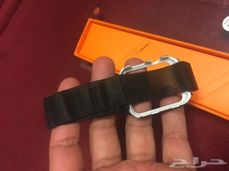 للبيع سوار ساعة ابل سير المنيوم اسود جديد  (image 2)