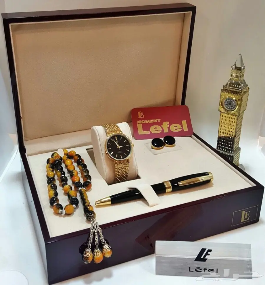 اطقم ساعات من ماركة ليفل علبه فخمه خشبي (image 1)