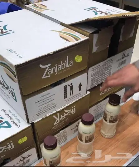 يوجد كراتين عصير زنجبيلا الطبيعي 100