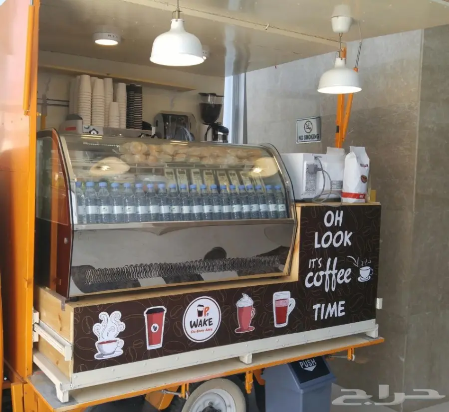 عربة قهوة-كوفي تراك-COFFEE TRUCKمجهزة بالكامل