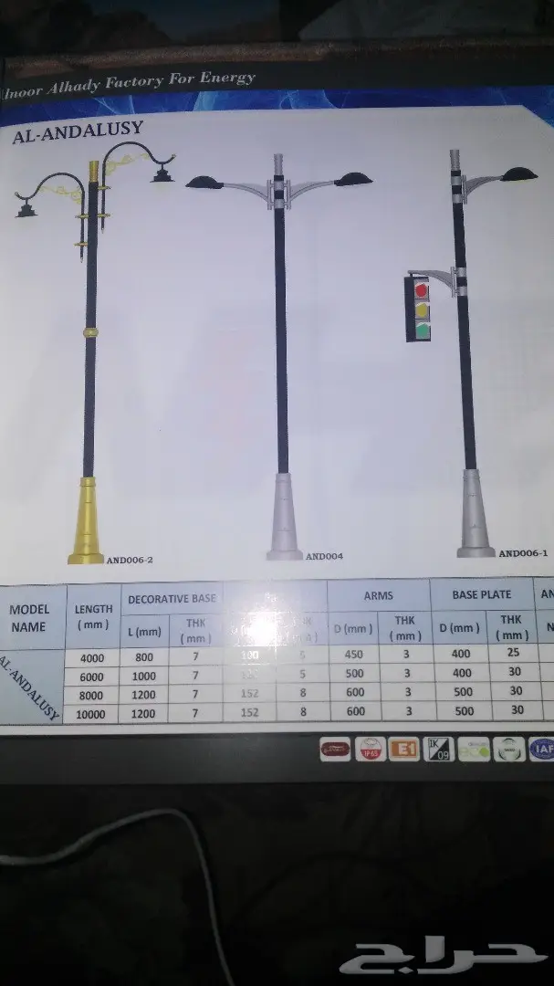 اعمدة انارة وكشافات حدائق وشوارع (image 7)