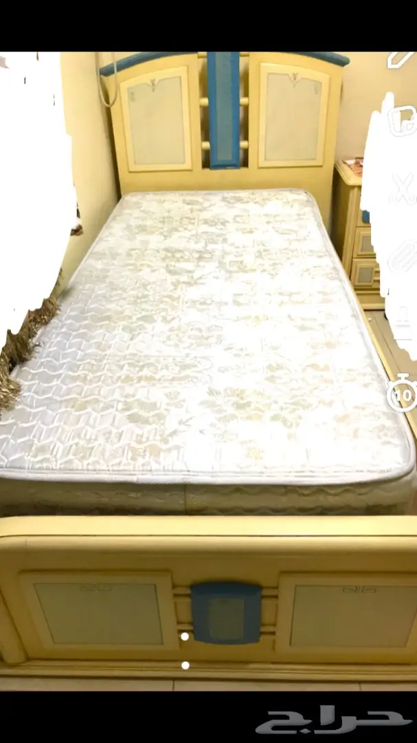 سرير مفرد خشب زان