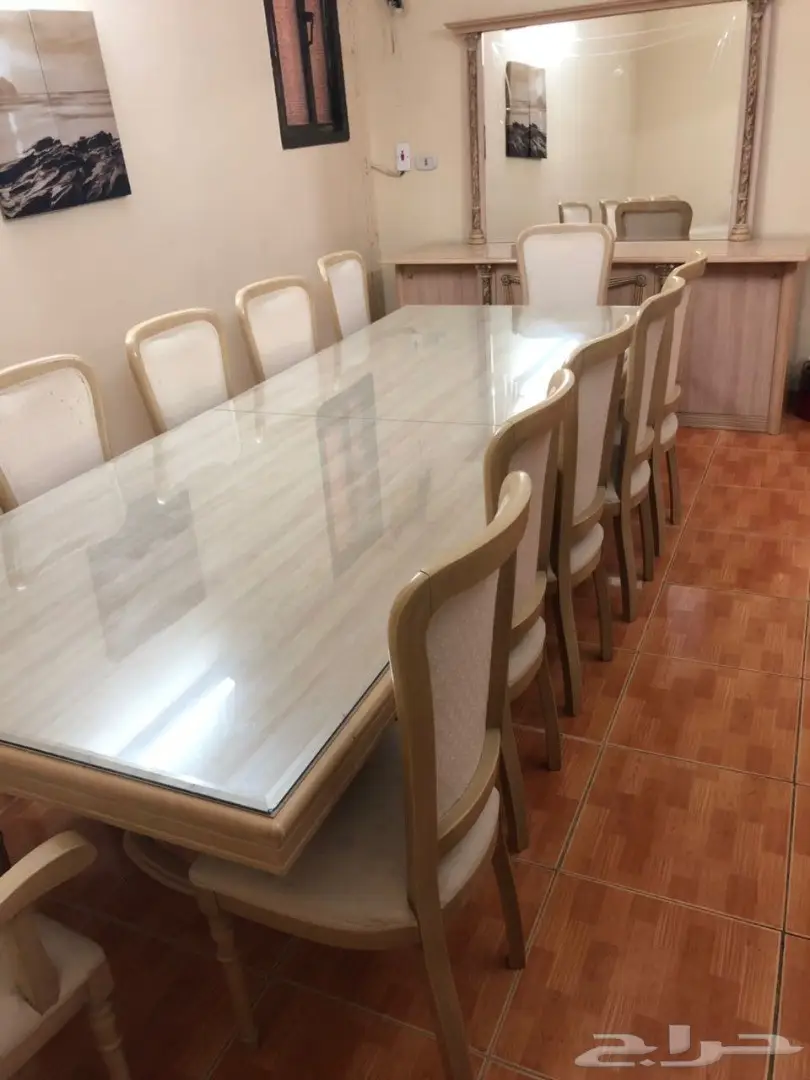 طاولة طعام 12 كرسي اسبانية (image 4)