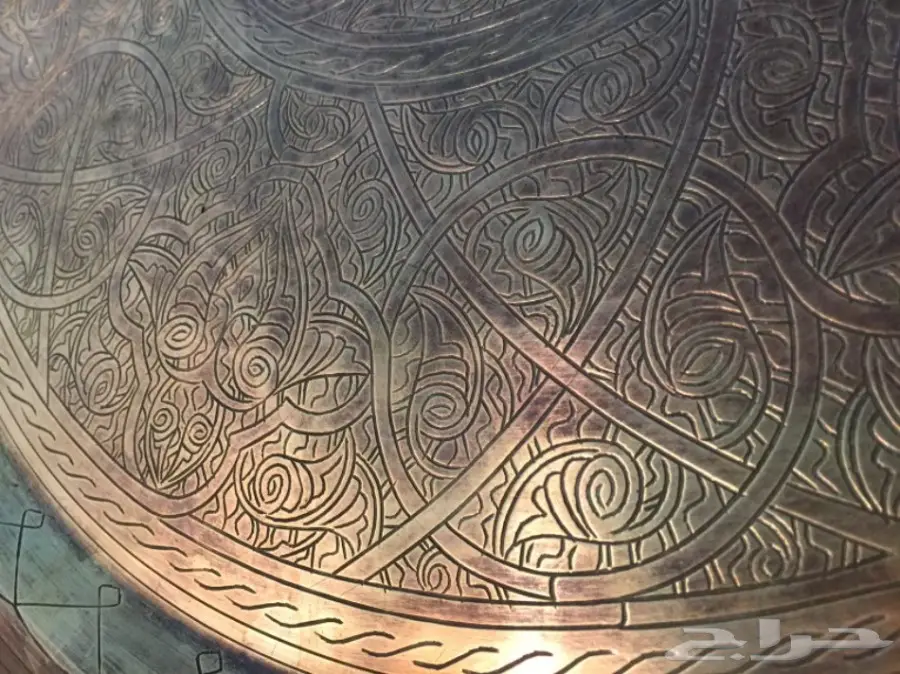 صحن نحاس قديم تراث 