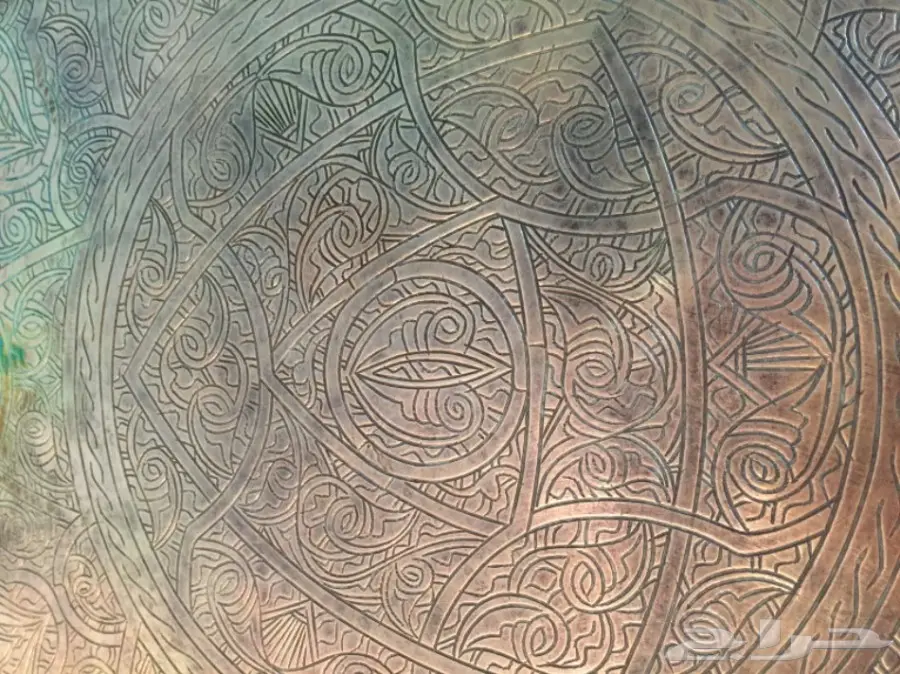 صحن نحاس قديم تراث  (image 1)