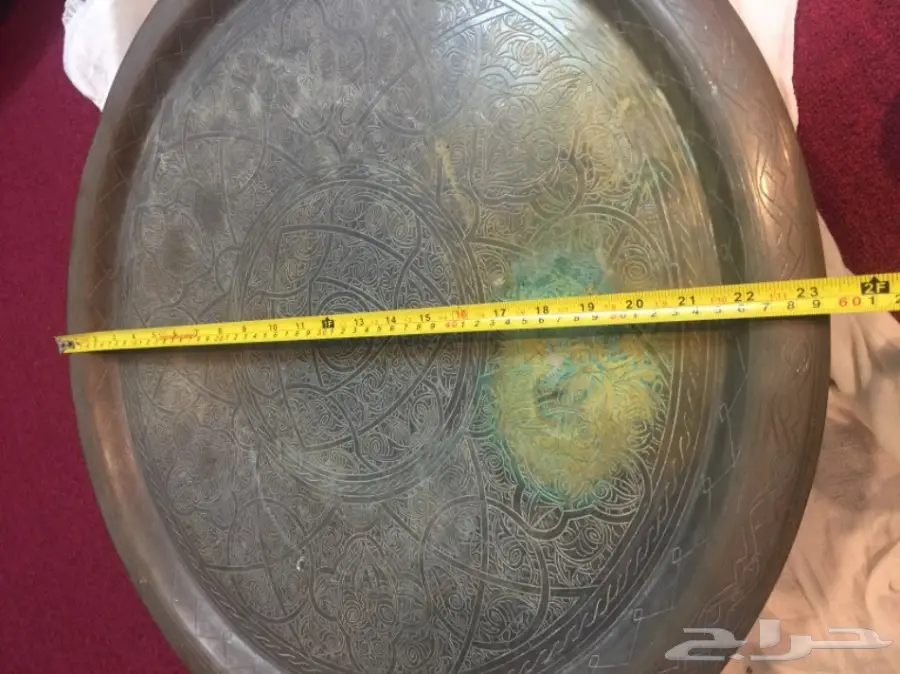 صحن نحاس قديم تراث  (image 3)