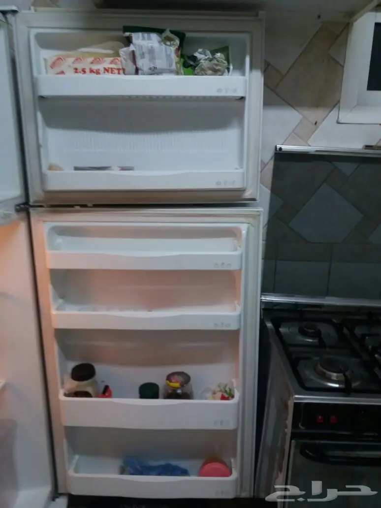 ثلاجة ال جى 20 قدم لون ابيض بابين نظام نو فوس (image 3)