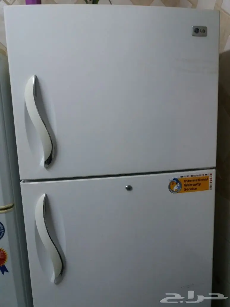 ثلاجة ال جى 20 قدم لون ابيض بابين نظام نو فوس (image 4)