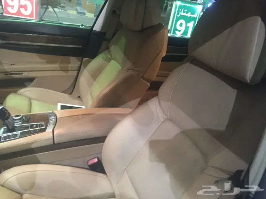 بي ام 2009 ابيض فل كامل 740 شاشات خلفيه للبدل (image 3)