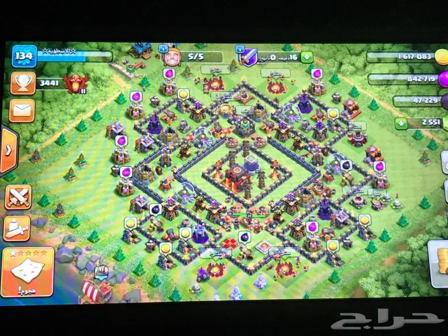 قرية كلاش اوف كلانس 10 ماكس لفل 134