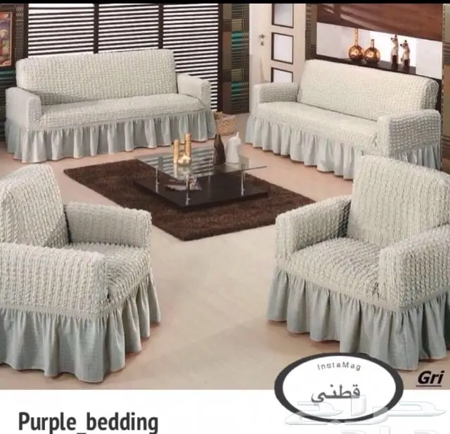 تلبيسات كنب قطني 14