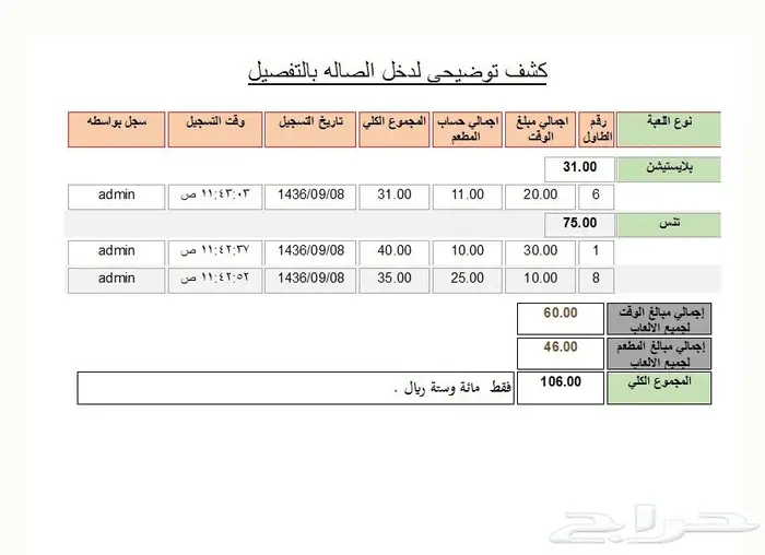  برنامج صالات البلياردو والتنس والبلايستيشن خاص بصالات الترفيه والغرف الخاصه 19