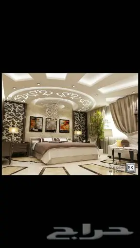 ديكورات أسقف جبسية ورق جدران ثلاثي الأبعاد 3D (image 46)