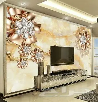 ديكورات أسقف جبسية ورق جدران ثلاثي الأبعاد 3D (image 177)
