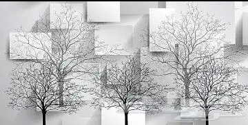 ديكورات أسقف جبسية ورق جدران ثلاثي الأبعاد 3D (image 131)