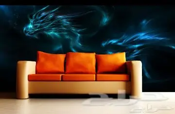 ديكورات أسقف جبسية ورق جدران ثلاثي الأبعاد 3D (image 82)