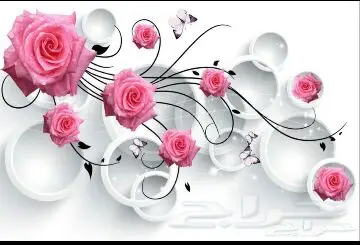 ديكورات أسقف جبسية ورق جدران ثلاثي الأبعاد 3D (image 73)