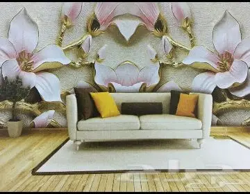 ديكورات أسقف جبسية ورق جدران ثلاثي الأبعاد 3D (image 169)